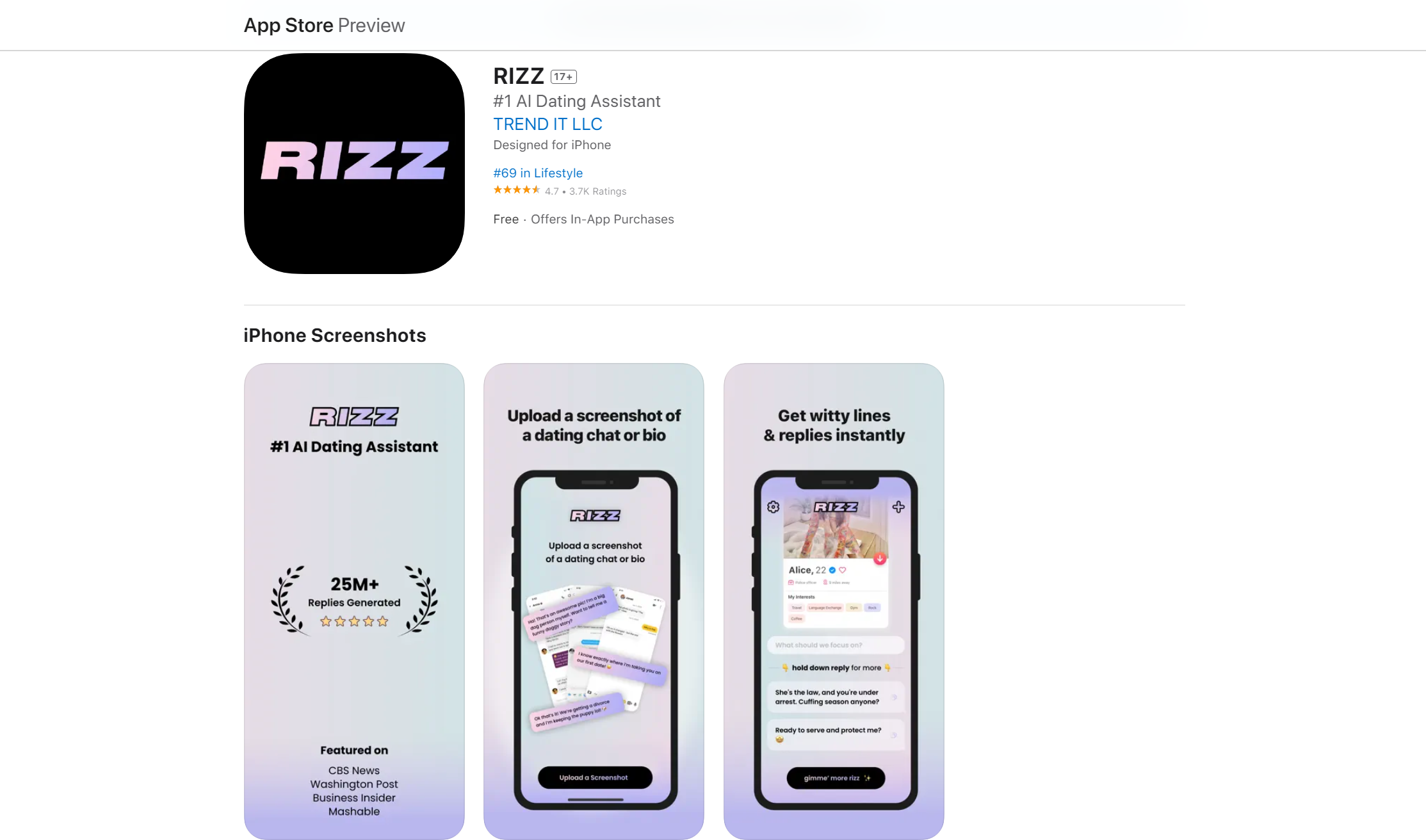 Rizz Labs App Store